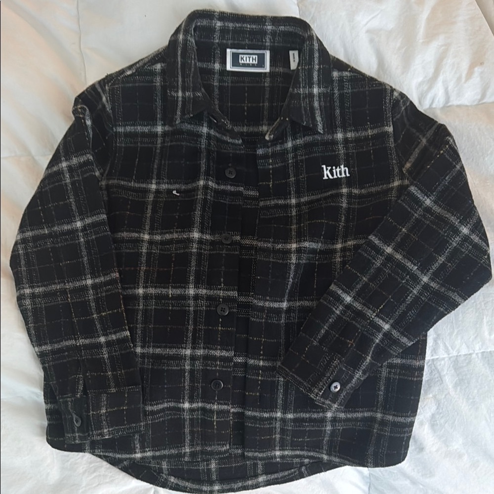 Kith Black and White Plaid Shirt